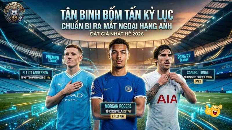 Các tân binh đắt giá chuẩn bị ra mắt tại Ngoại Hạng Anh