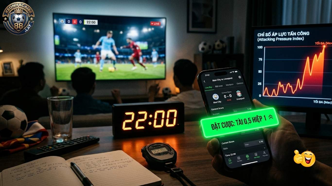 Canh thời điểm nhảy odds để đánh rung Tài Xỉu hiệp 1