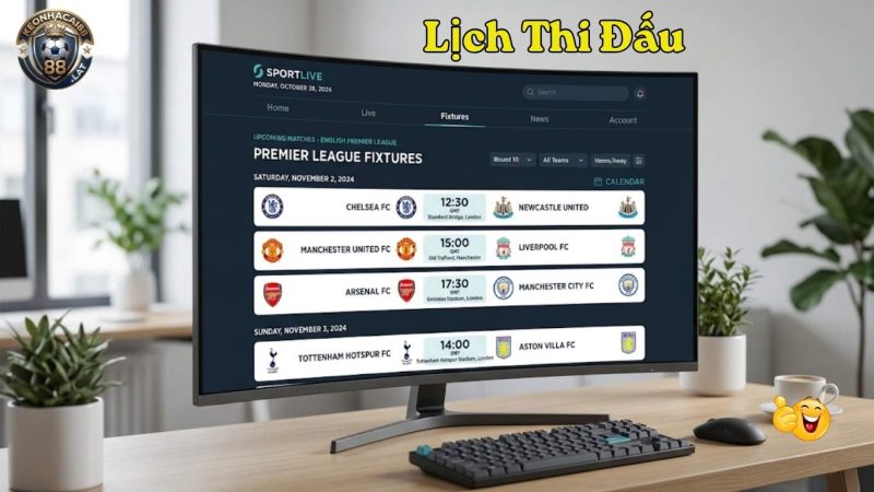 Tính năng tích hợp tỷ lệ kèo sớm ngay trên lịch thi đấu