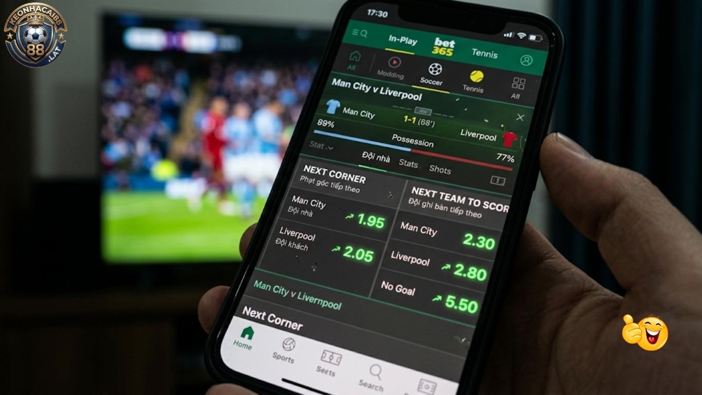 Vừa xem trực tiếp bóng đá vừa soi kèo ngay trên app Bet365