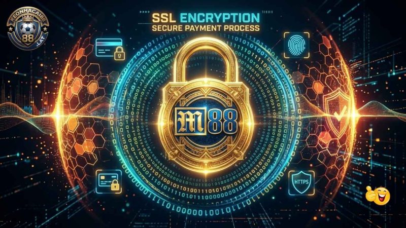 M88 sử dụng công nghệ mã hóa SSL 256-bit bảo vệ giao dịch