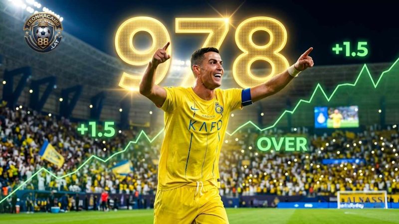 Ronaldo ăn mừng bàn thắng thứ 978 trong sự nghiệp cùng các đồng đội